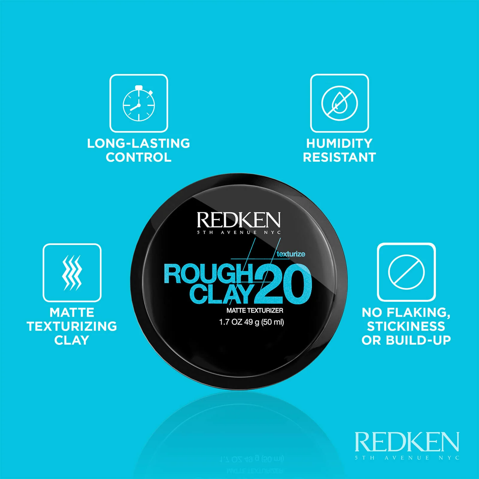 Redken Rough Clay 20 Matte Texturizer 50ml - Image 2