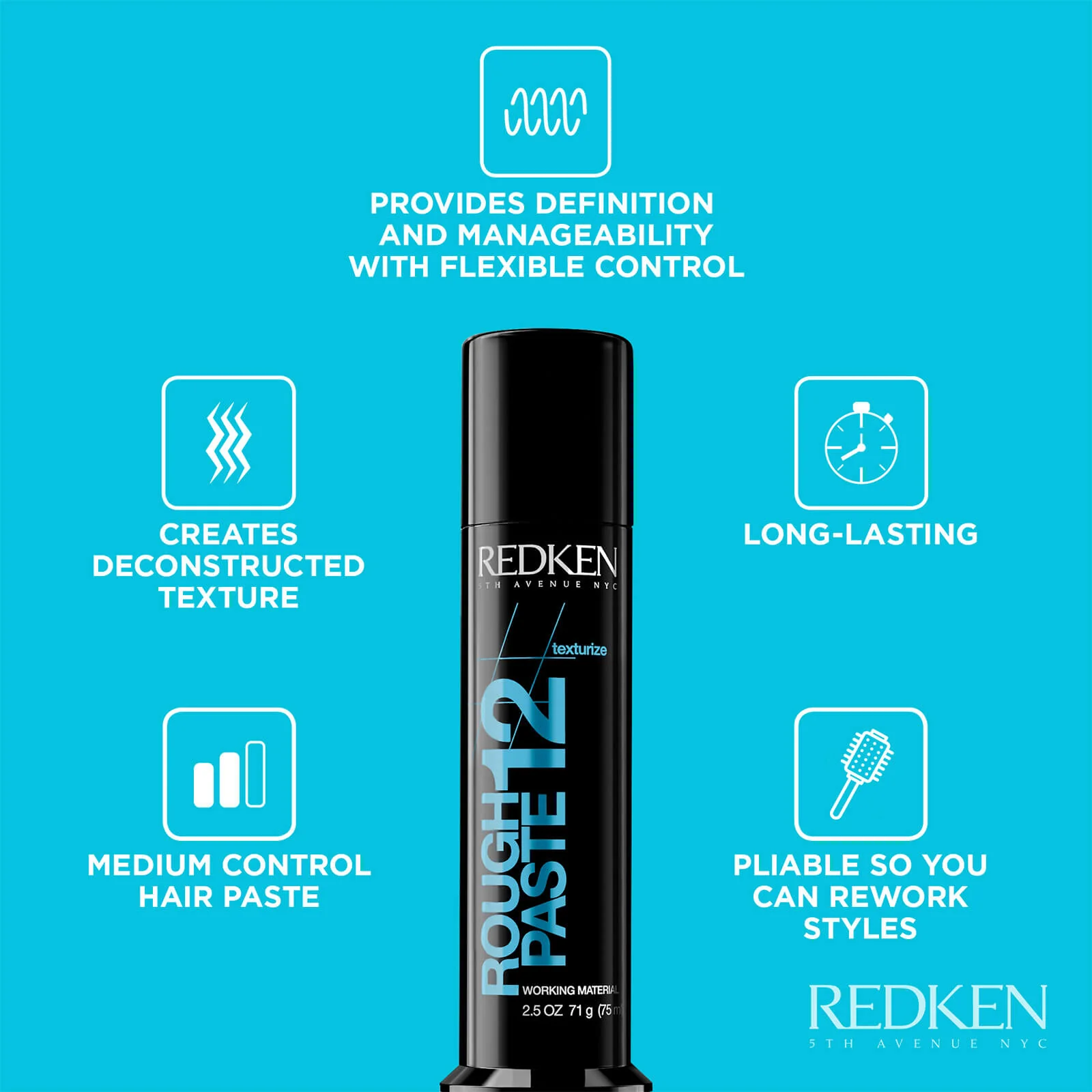Redken Rough Paste 12 Working Material 75ml - Image 3