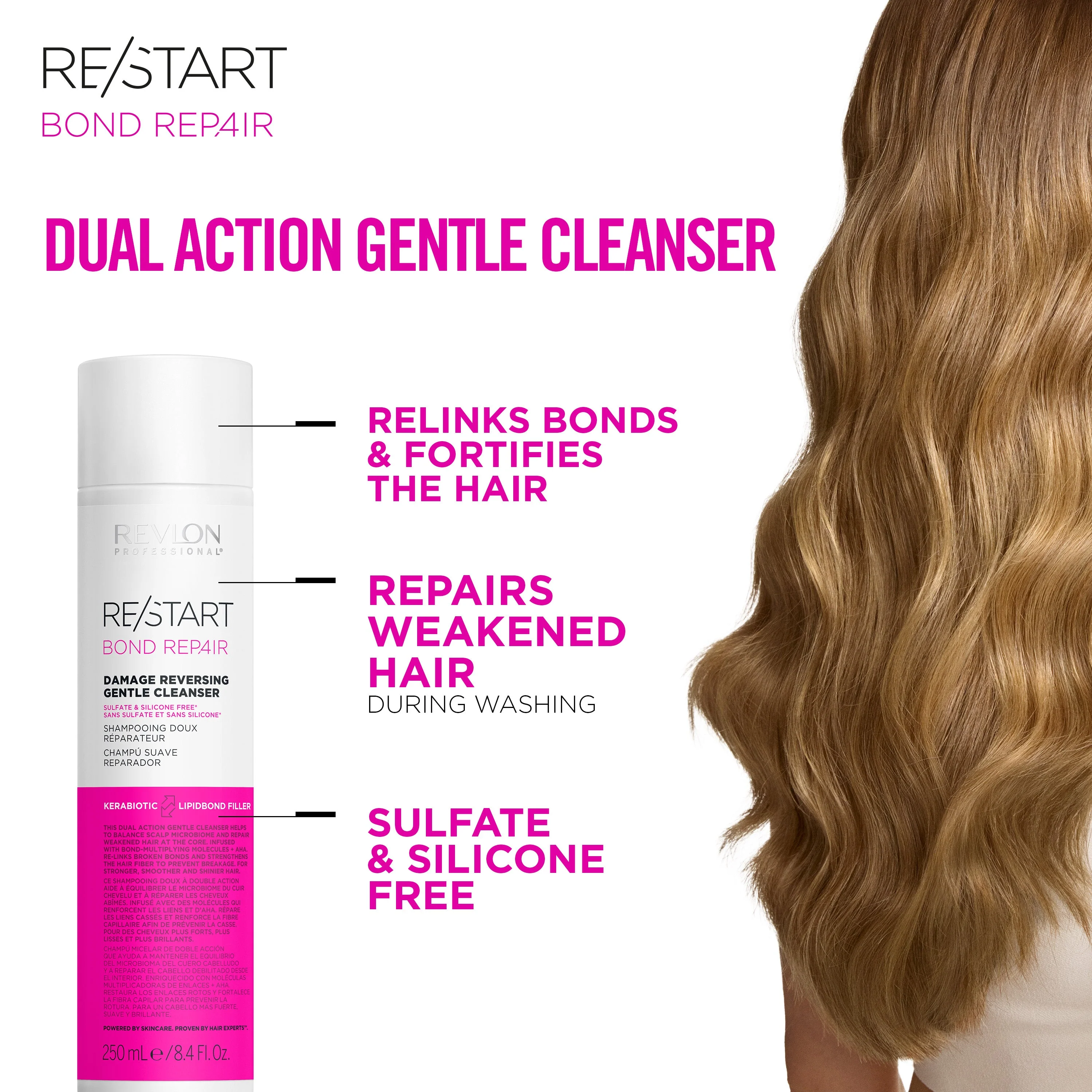 Revlon Professional Re/Start Bond Repair Damage Reversing Gentle Cleanser 250ml - Image 2