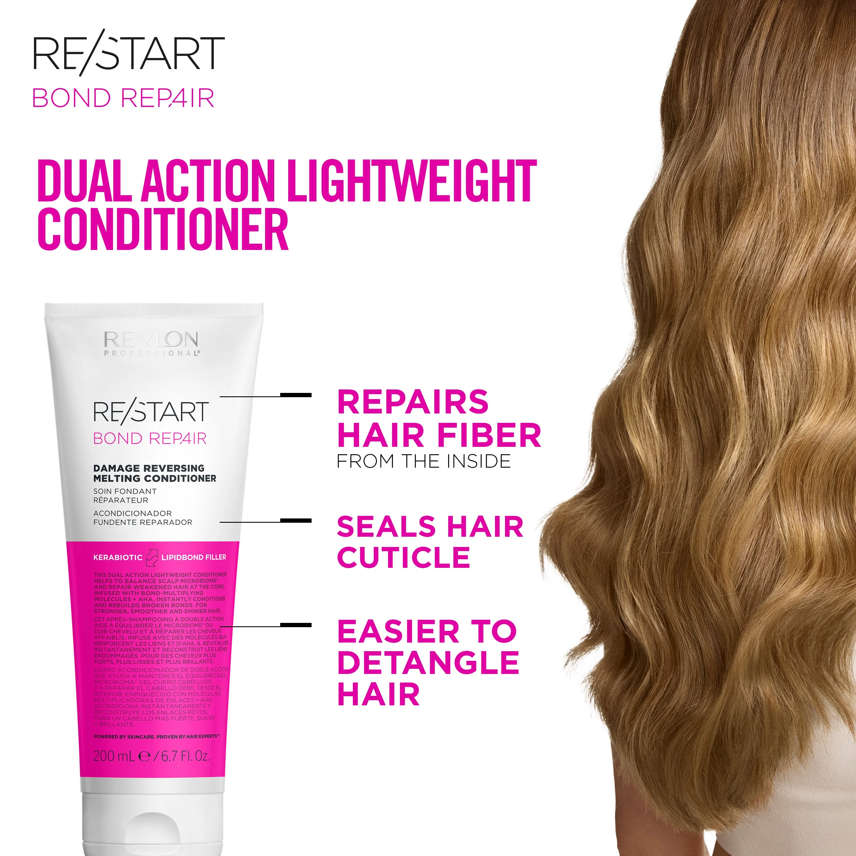 Revlon Professional Re/Start Bond Repair Damage Reversing Melting Conditioner 200ml - Image 2