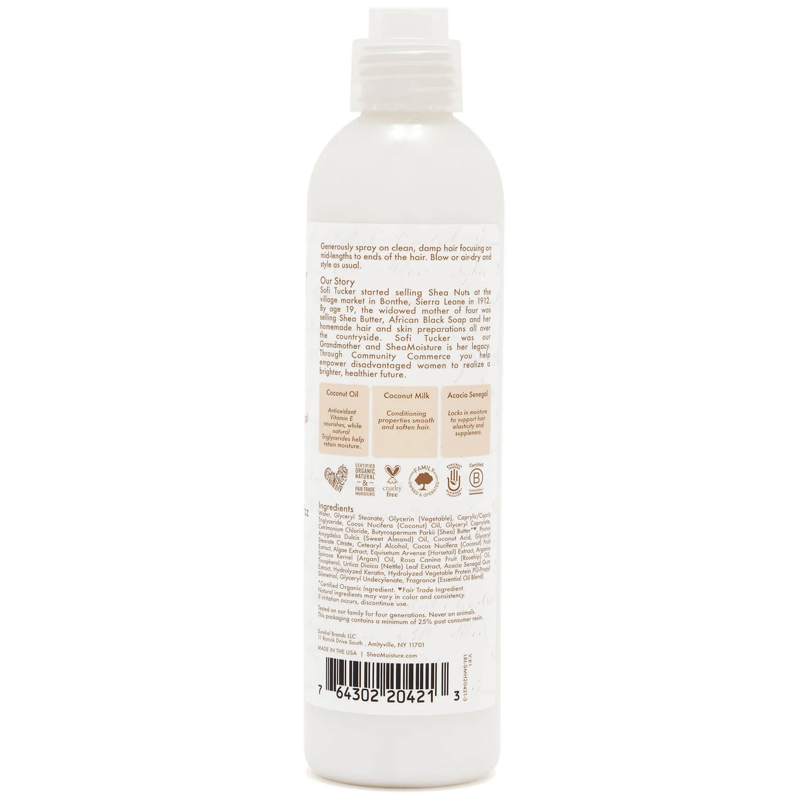 SheaMoisture 100% Virgin Coconut Oil Daily Hydration Leave-In Treatment 237g - Image 2