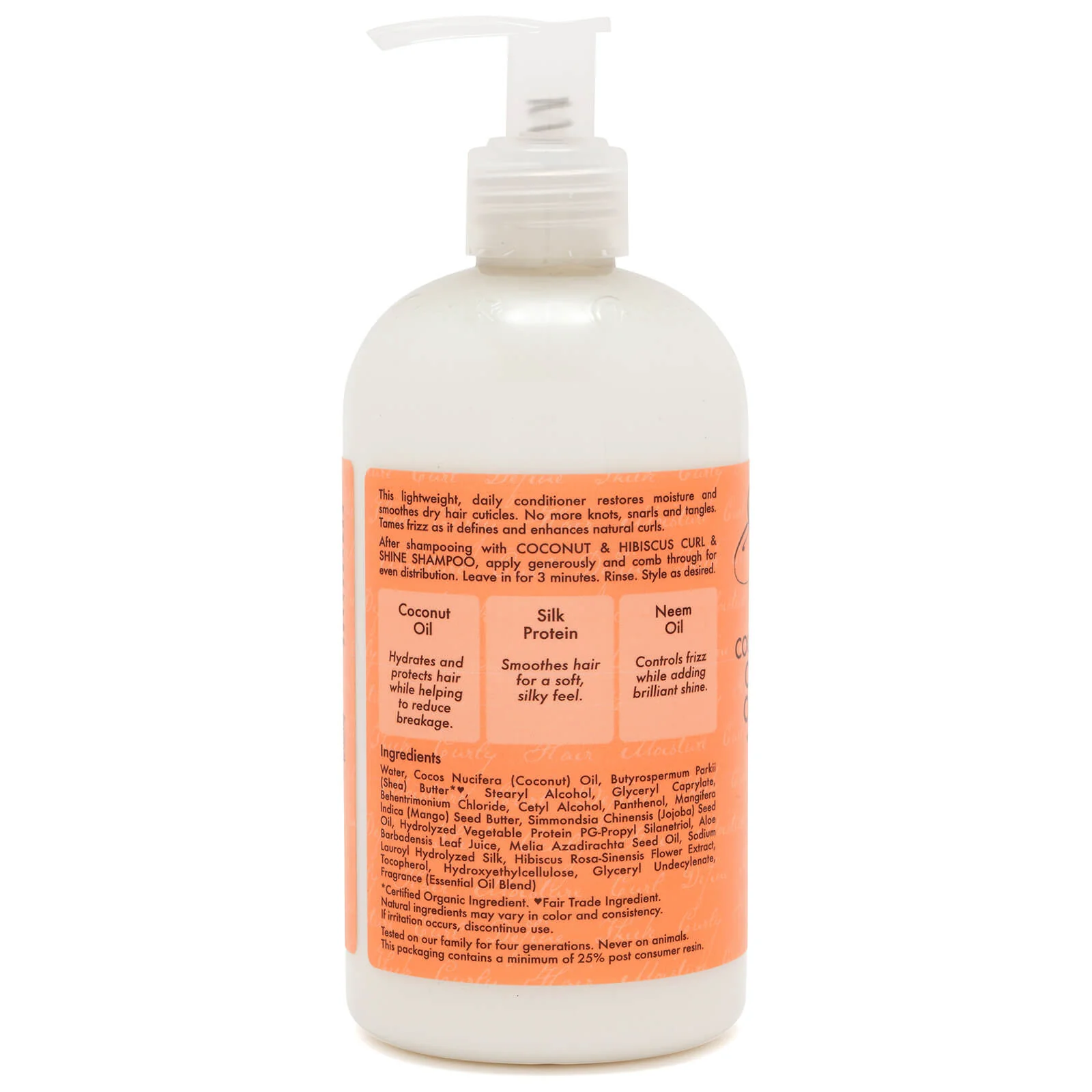 SheaMoisture Coconut & Hibiscus Curl & Shine Conditioner 384ml - Image 2