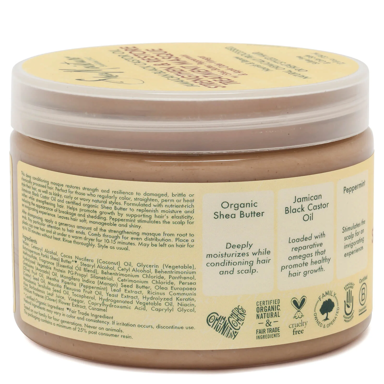 SheaMoisture Jamaican Black Castor Oil Strengthen & Restore Treatment Masque 326g - Image 2