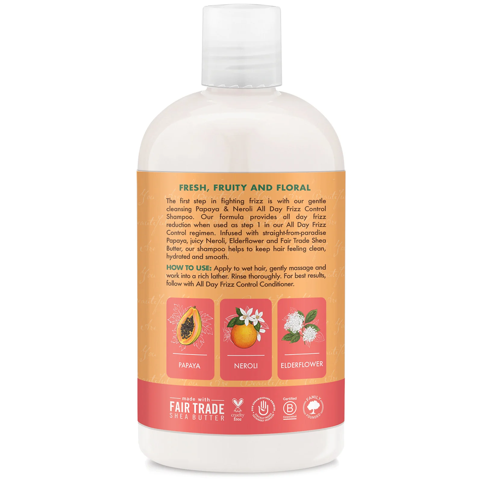 SheaMoisture Papaya & Neroli All Day Frizz Control Shampoo 384ml - Image 2