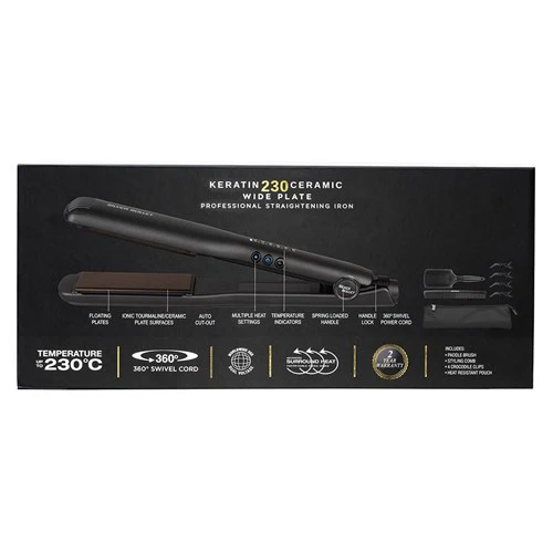 Silver Bullet Keratin 230 Ceramic Wide Plate Straighteners 37mm - Image 3