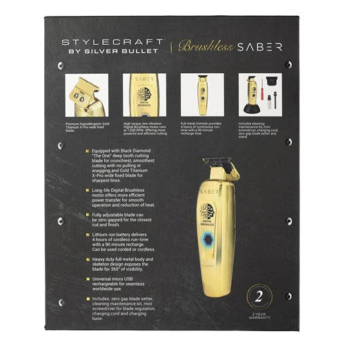 StyleCraft By Silver Bullet Saber Hair Trimmer - Image 4