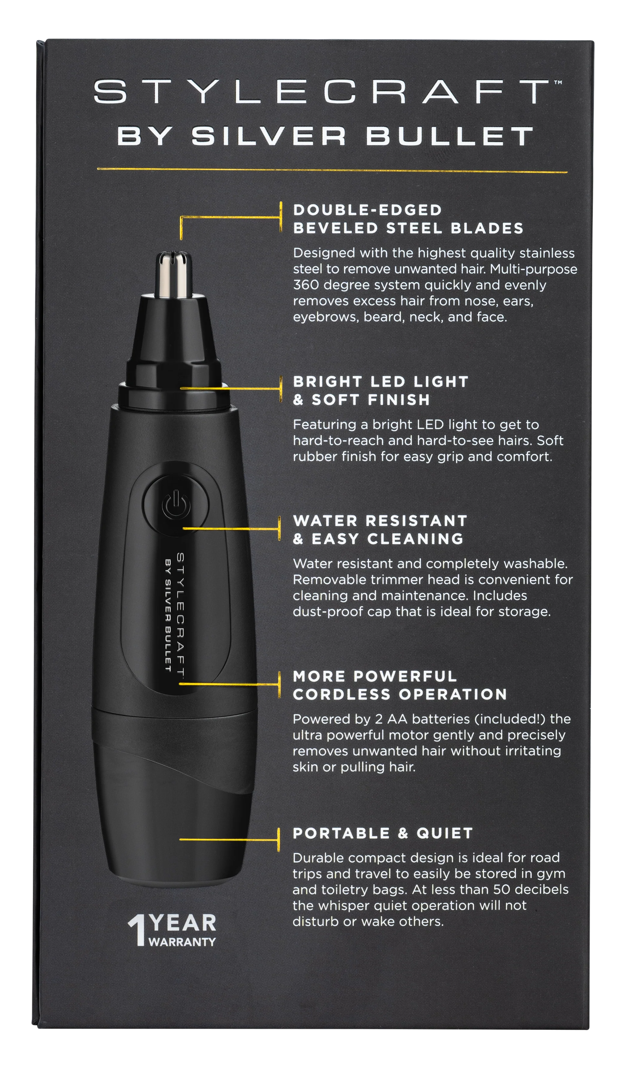 StyleCraft By Silver Bullet Schnozzle Nose & Ear Trimmer - Image 9