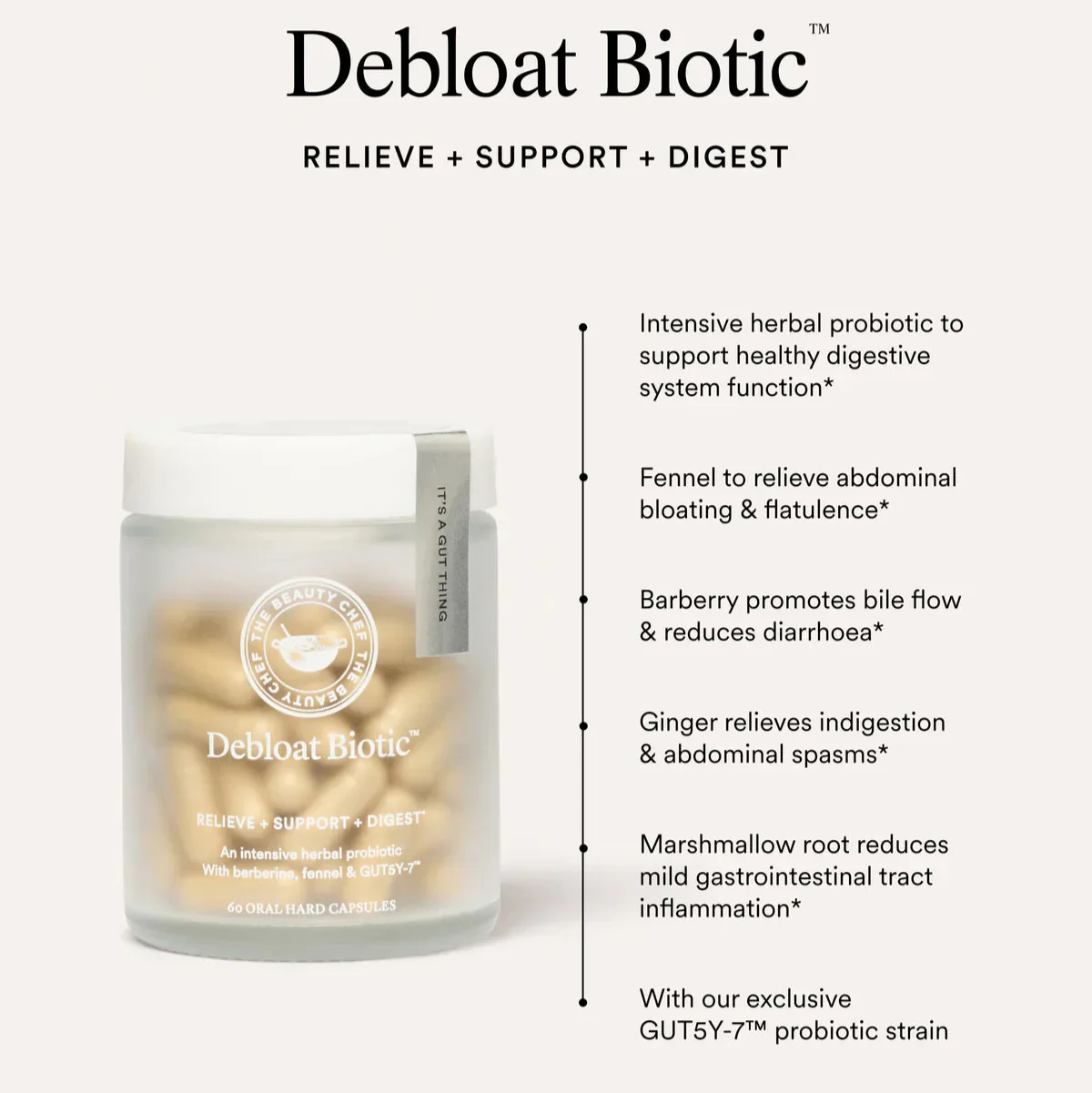 The Beauty Chef Debloat Biotic 60 Capsules - Image 4