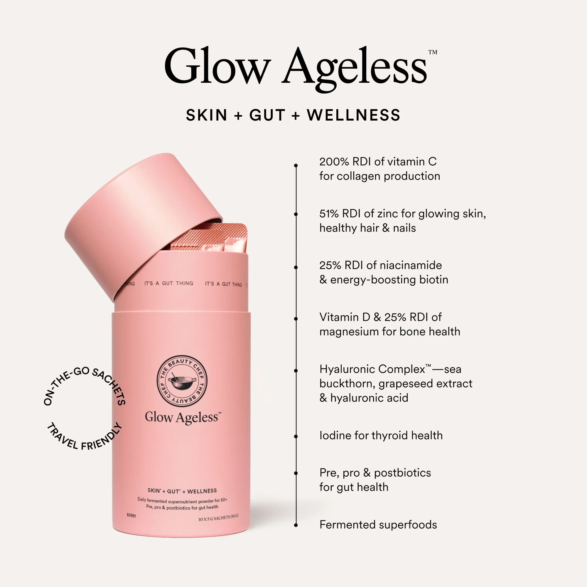 The Beauty Chef Glow Ageless Sachets 10x5g - Image 3