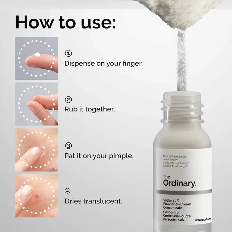 The Ordinary Sulfur 10% Powder-to-Cream Concentrate 5g - Image 4