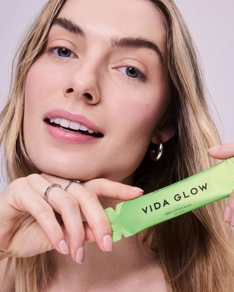 Vida Glow Liquid Collagen Skin + Energy - Green Apple 15 x 12.5ml Sachets - Image 3
