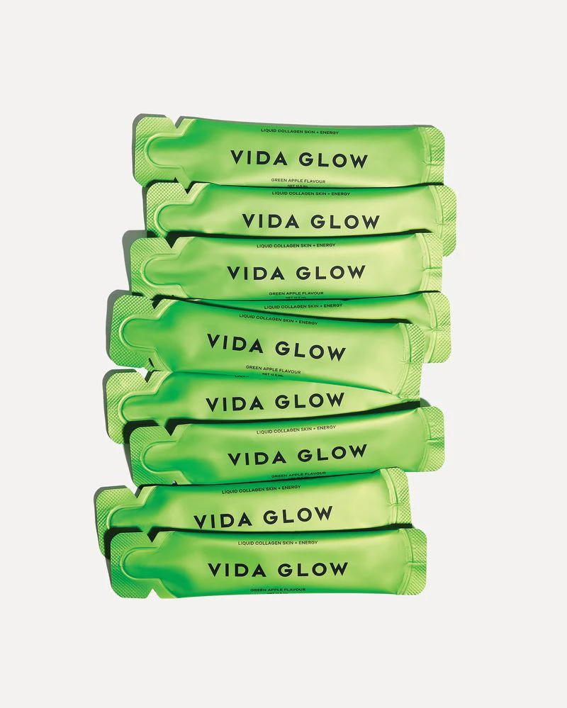 Vida Glow Liquid Collagen Skin + Energy - Green Apple 15 x 12.5ml Sachets - Image 4