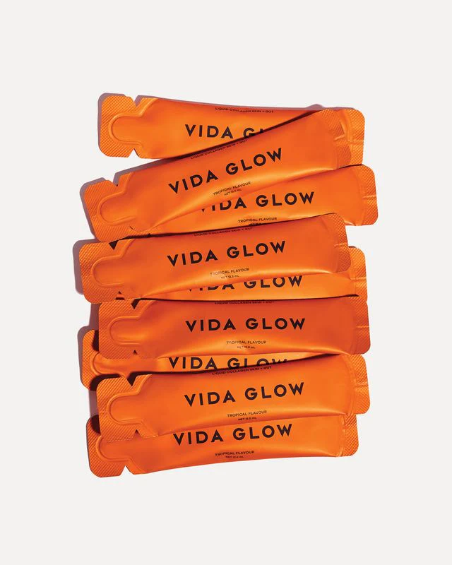 Vida Glow Liquid Collagen Skin + Gut - Tropical 15 x 12.5ml Sachets - Image 2