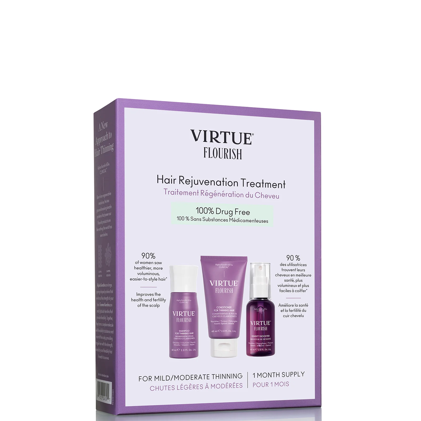 Virtue Flourish Hair Rejuvenation Treatment Kit (Phyto-Follicle Nutrient) - Travel Size (30 day)