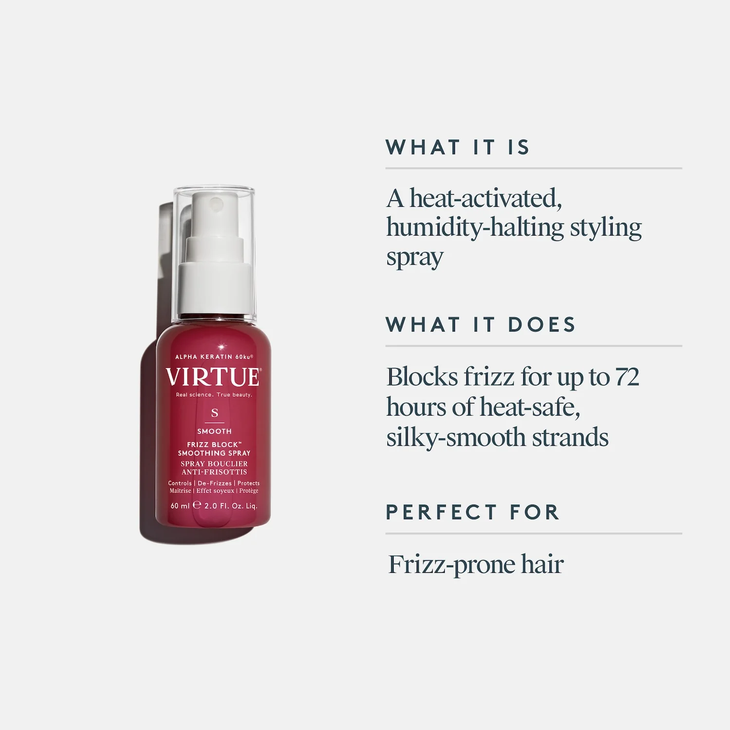Virtue Smooth Frizz Block™ Smoothing Spray 60ml - Image 4