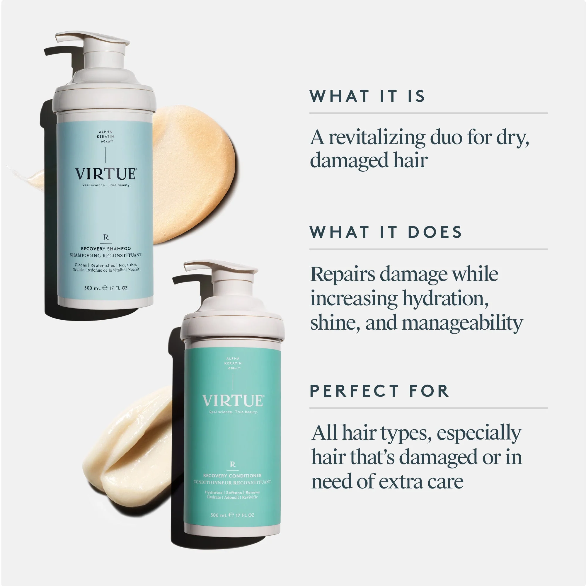 Virtue Jumbo Size Recovery Shampoo & Conditioner Duo - Image 2