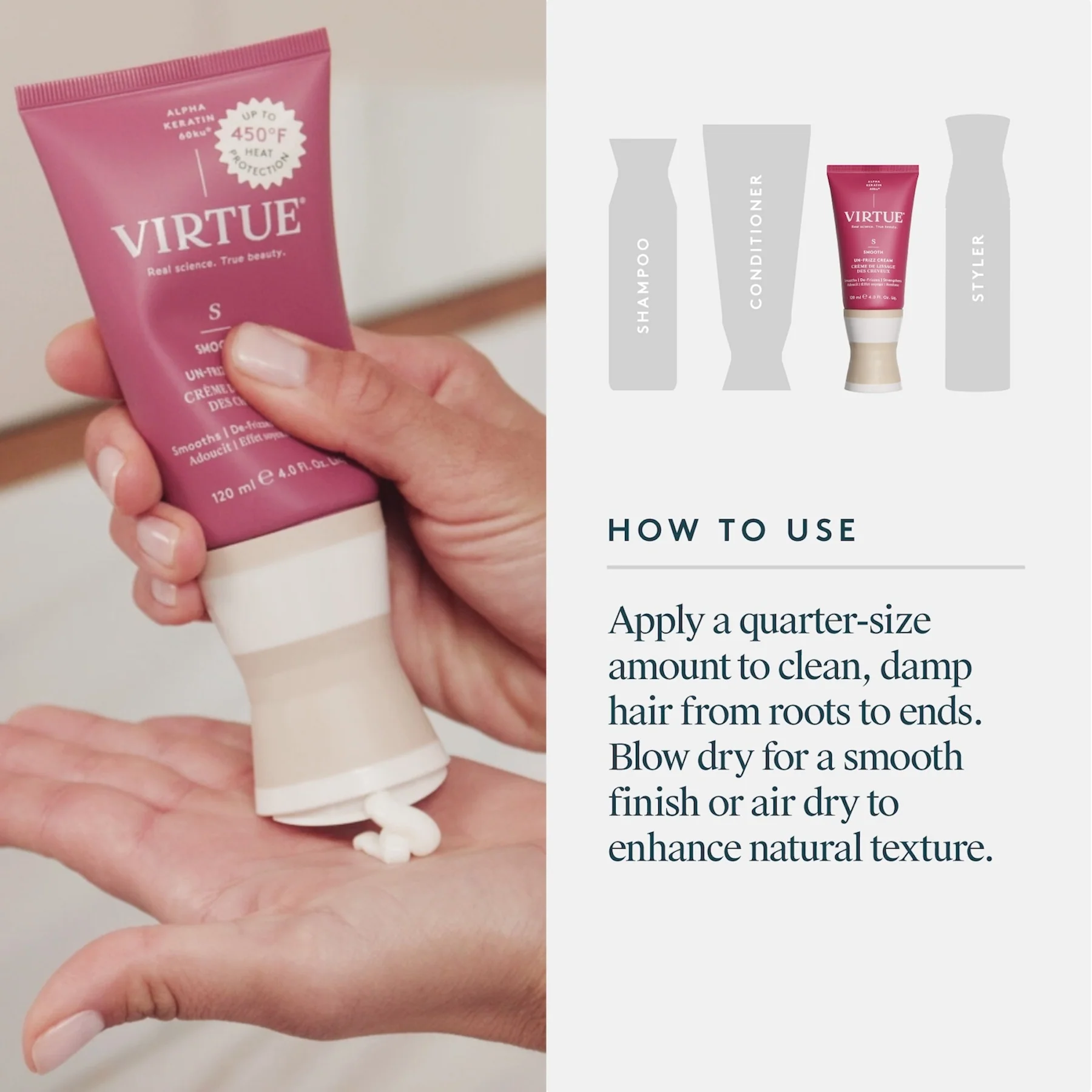 Virtue Polish Un-Frizz Cream 60ml - Image 12