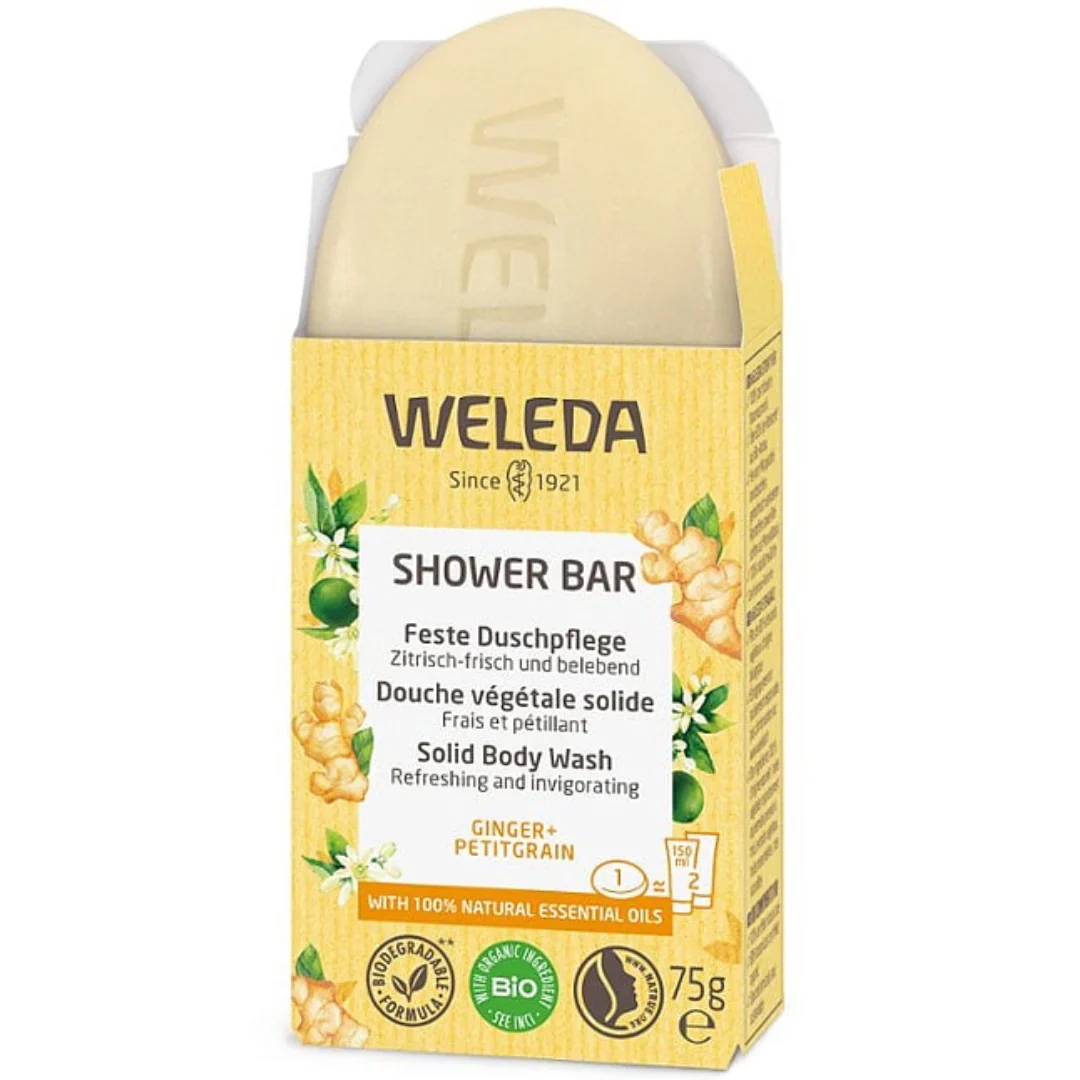 Weleda Shower Bar Ginger + Petitgrain 75g - Image 2