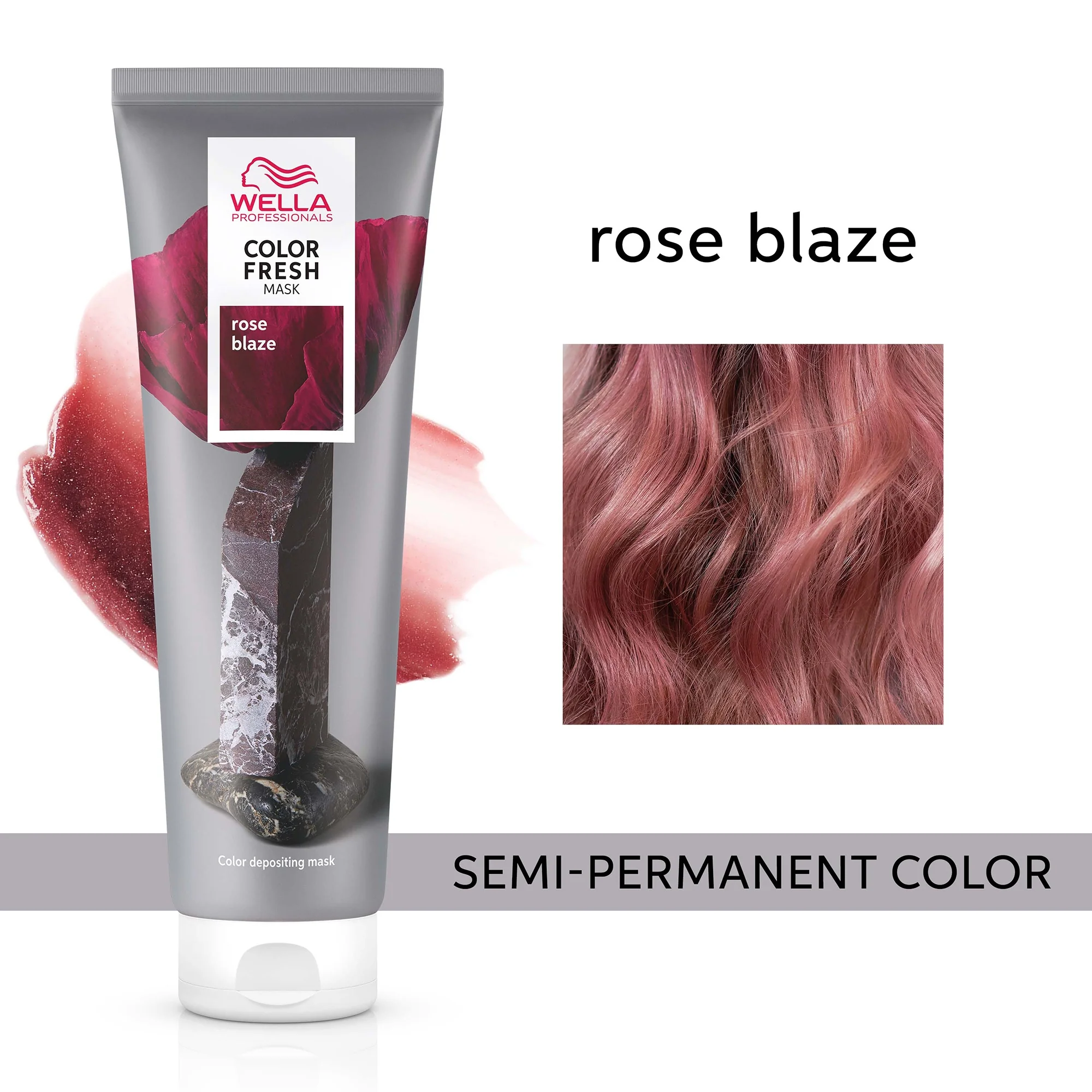 Wella Professionals Care Color Fresh Semi-Permanent Colour Mask - Rose Blaze 150ml - Image 2