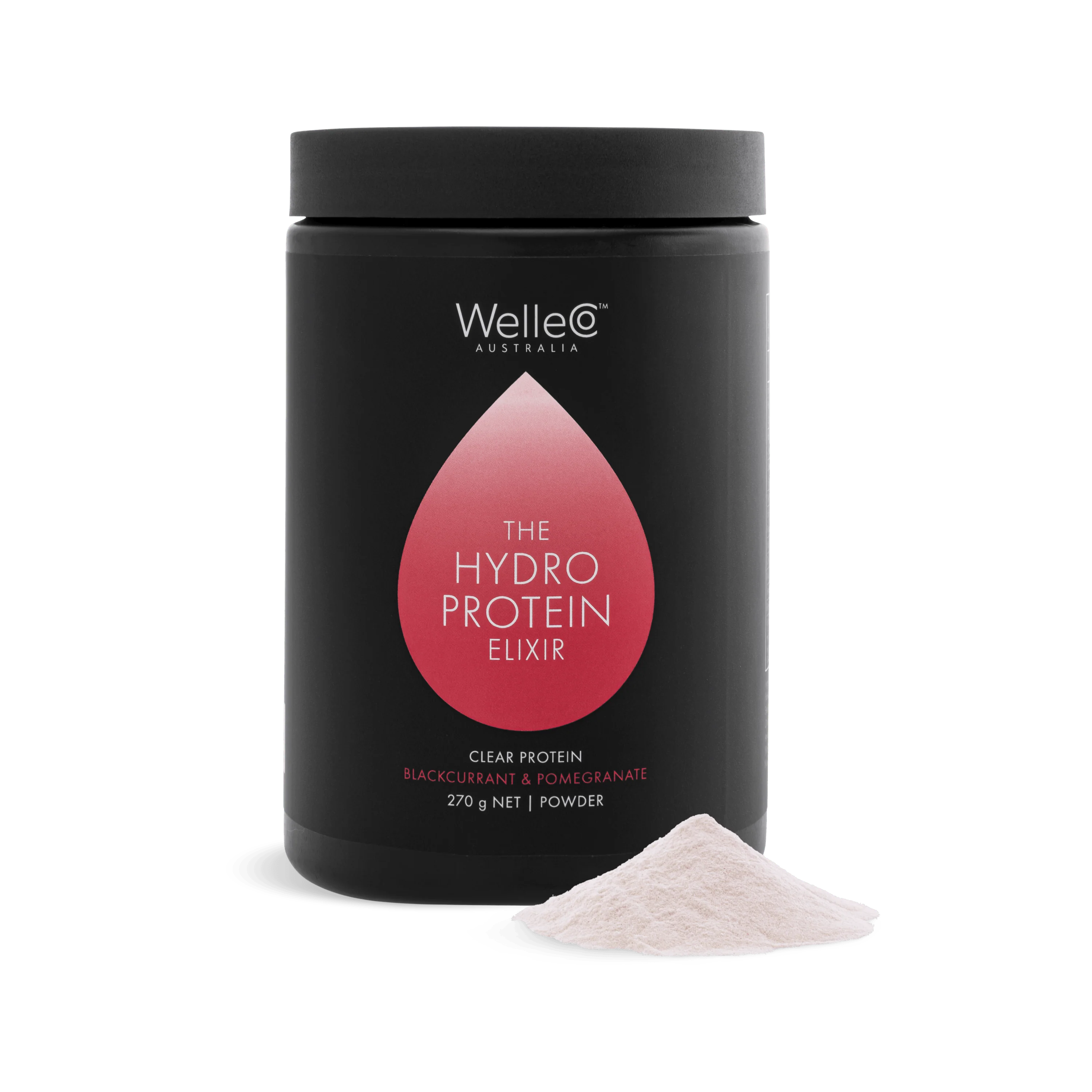 WelleCo The HydroProtein Elixir -  Pomegranate & Blackcurrant 270g