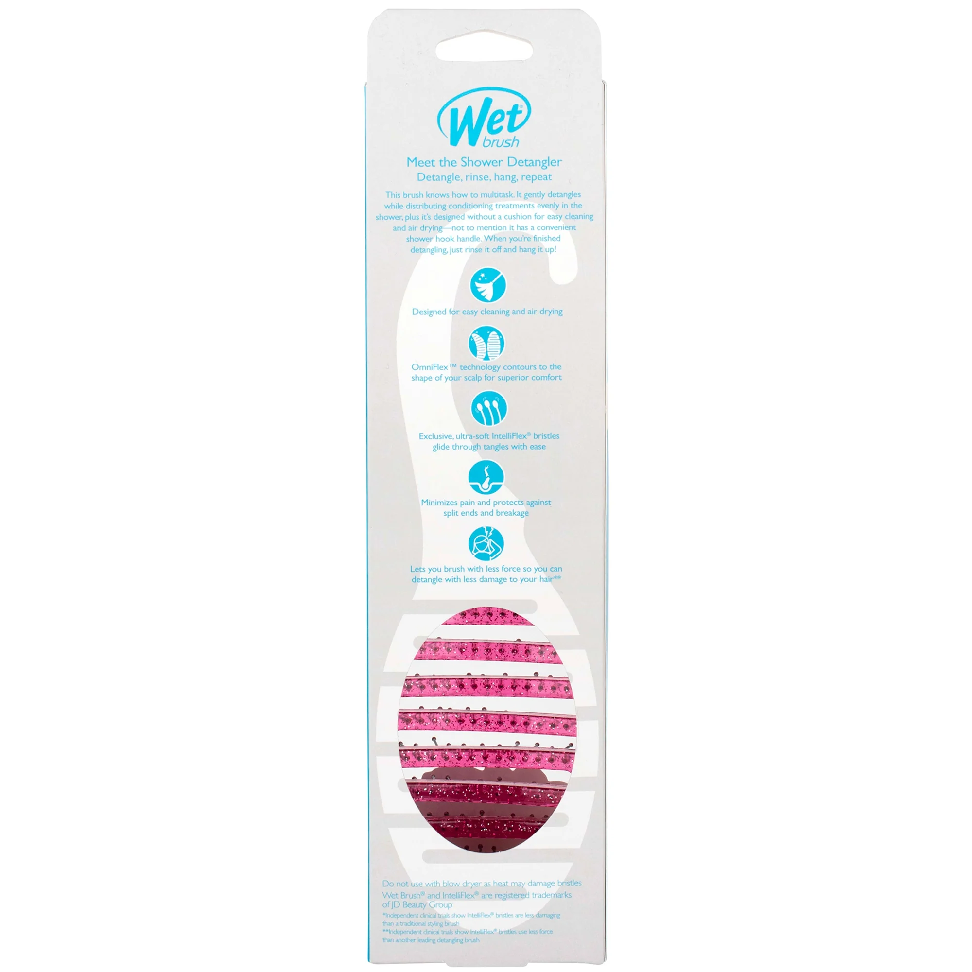 WetBrush Shower Flex - Pink Glitter - Image 4